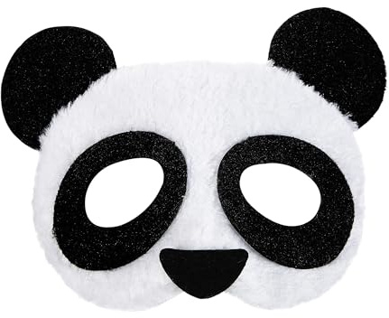 W WIDMANN MILANO Party Fashion - Augenmaske, Maske für Erwachsene, aus Plüsch, Tiermaske, Party Animal | Weiche Tiermaske für Karneval, Mottoparty, Tierkostüme und Verkleidungen