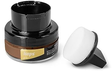 Kaps Professional Schuhpflege Delicate Cream mit Schaumaplikator - Schuhcreme & Pflegemittel zur Reinigung und Auffrischung von Naturleder und Synthetik (50ml) (109 - Gazelle)