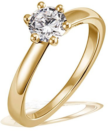 Goldmaid Solitär Damen-Collier 6er Stotzen 750 Gold 1 Brillant Si 1 weiß 0,50 ct. Inkl. externer Expertise