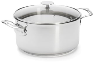 DeBuyer 3427.24 Milady Kochtopf mit Deckel, 24 cm | Hergestellt in Frankreich, Edelstahl 18/10, leistungsstark und widerstandsfähig, Sandwichboden, für alle Herde + Backofen