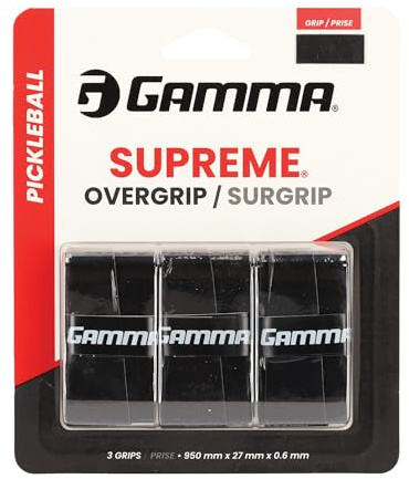 Gamma Sports Pickleball Supreme Overgrip, Black