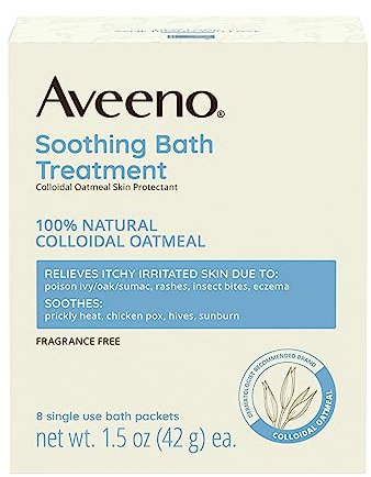 Aveeno Soothing Bath Treatment for Itchy, Irritated Skin, Pack of 8