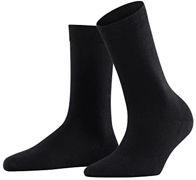 FALKE Damen Socken Softmerino W So Wolle Baumwolle einfarbig 1 Paar, Schwarz Black 3009, 37-38