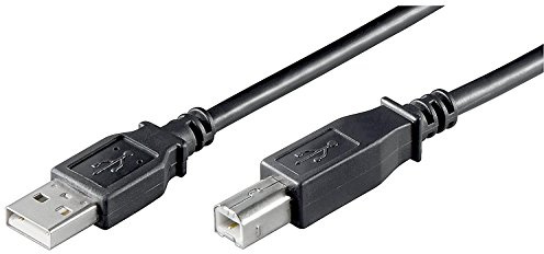 Wentronic USB Kabel (A-Stecker auf B-Stecker) Schwarz 5m
