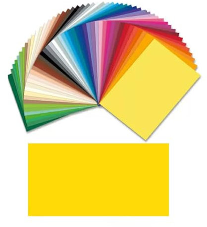 Folia Fotokarton 50x70cm, bananengelb/6114 300g Inh.10 bogen