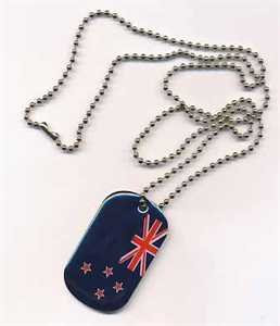 DOG TAG Neuseeland Erkennungsmarke Kette Grösse 30 x 50mm