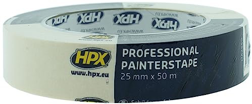 HPX Ruban de masquage bâtiment 60°C Blanc crème 25mm x 50m MA2550