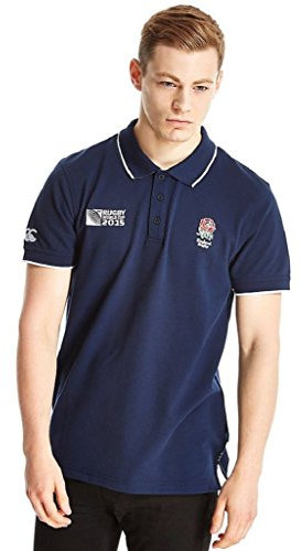 Brandco Angleterre Coupe du Monde de Rugby RWC 2015 - Polo de Rugby Supporters Marine - taille L