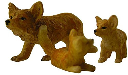 Unbekannt Krippenzubehör Fuchsfamilie 3tlg. Höhe 2,2cm geeignet für 7-12cm Figuren