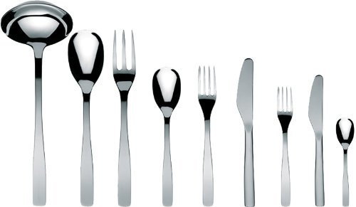 Alessi AJM22S75M Knifeforkspoon Servizio di Posate in Acciaio Inossidabile 18/10 Lucido