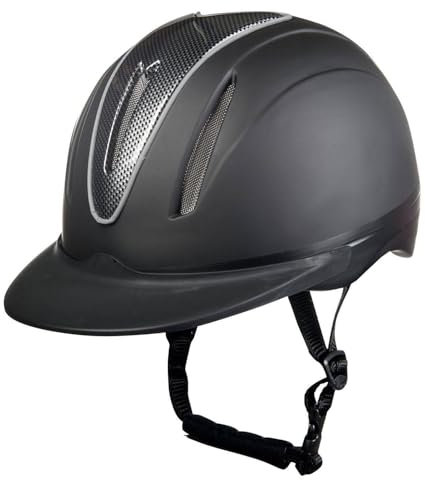 HKM Unisex Carbon Art Reithelm, 8691 matt schwarz, XS EU