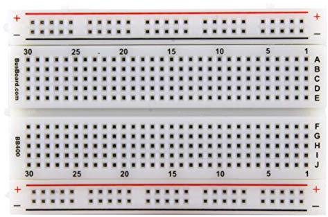 BusBoard Prototype Systems Solderless Plug-in BreadBoard, 400 tie-points, 4 power rails, 3.3 x 2.2 x 0.3in (84 x 55 x 9mm), ABS Plastic, Part Number: 738614263411