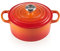 Le Creuset Evolution Cocotte con Tapa, Redonda, Todas Las Fuentes de Calor Incl. inducción, 1,8 l, Hierro Fundido, Naranja(Volcánico), 18 cm
