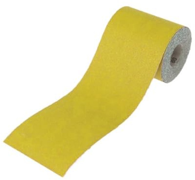 Faithfull FAIAR10120Y 10M Fine (120 Grit) Sandpaper Roll Yellow (Std) 115mm x 10M