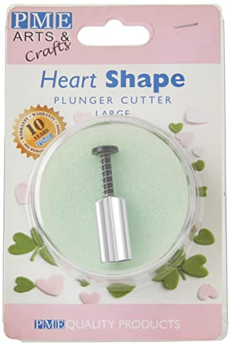 PME MH149 Heart Shape Aluminium Plunger Cutter, Large Size, 13 mm, White