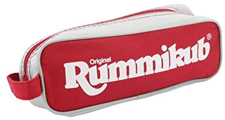 Jumbo Spiele Original Rummikub Travel Pouch - der Spieleklassiker mit kleiner Tasche für Reisen und zum Mitnehmen - Gesellschaftsspiel für Erwachsene und Kinder ab 7 Jahren - 2 bis 4 Spieler