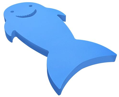 Sport-Thieme Schwimmfloß Hai Modell 93x46x5 cm | Unzerbrechliches Schwimmbad Floß aus Plastazote | 1 Nutzer | Blau | Für Wassertiefe ab 1,2 m | Geringes Gewicht 0,55 kg
