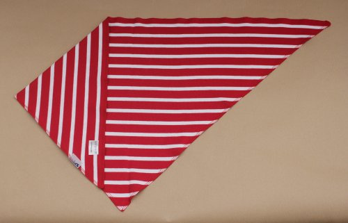 Modas Dreiecktuch ^rot-Weiss gestreift 80x80x113 cm bretonisches Dreieckstuch Halstuch Bandana dreieckiges Tuch