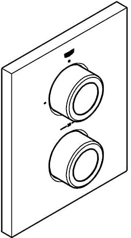 GROHE Rosette (für Grohtherm F THM Rapido mit integrierter 2-Wegeumstellung, für Wanne oder Brause mit mehr als einem Abgang), Chrom, 47901000