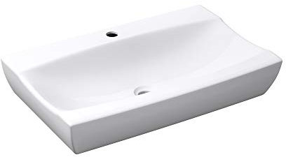 Mai & Mai Lavabo da Appoggio 47X32X10cm, Lavandino Bagno Brüssel152B in Ceramica Lavabo con Nano Rivestimenti