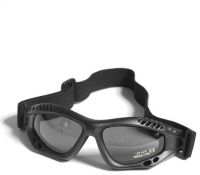 Mil-Tec Glasögon-15615302 svart smoke en storlek