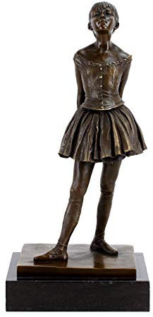 Kunst & Ambiente - Kleine vierzehnjährige Tänzerin - Bronzefigur - Klassiker von Edgar Degas - 100% Bronze - Skulpturen Kaufen