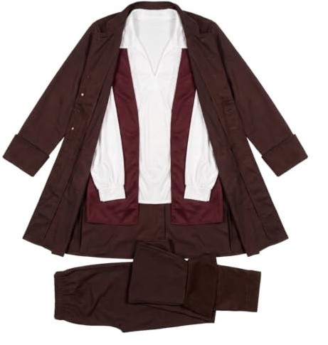 Fun Shack Piratenkostüm Herren, Seeräuber Halloween Kostüm Herren | Jacke, Weste, Hemdeinsatz & Hose, Brauner Piraten-Look, Zum Überziehen, Perfekt für Halloween, Ideal zum Verkleiden