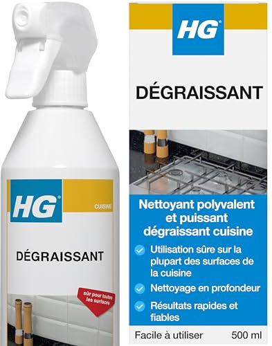HG Grease Away Cleaner, dégraissant pour cuisine, élimine les graisses et les huiles – 500 ml