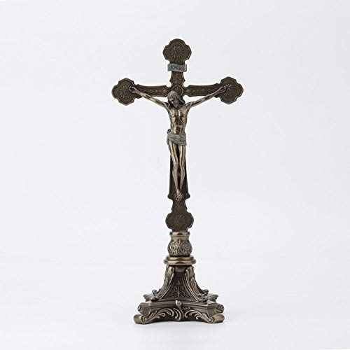 Stående krucifix på barockstil basskulptur 33 cm lång
