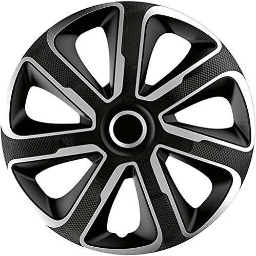 ZentimeX Z778370 Radkappen Radzierblenden universal 15 Zoll Silver Black