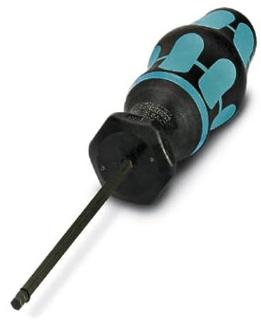 PHOENIX CONTACT TSD 02 SAC Drehmomentschraubendreher mit Voreingestelltem Drehmoment von 0.2Nm und 4 mm Sechskantantrieb für M8-Steckverbinder, Schwarz