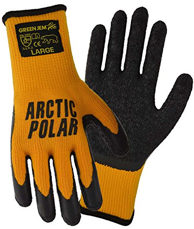 ARCTIC POLAR EXTRA WARM EXTRA GRIP WINTER WORKING GLOVE SIZE LARGE (10) YELLOW