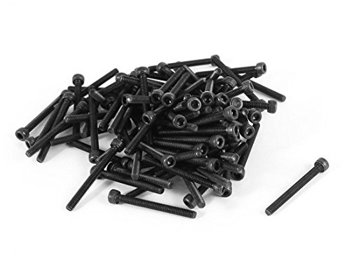sourcing map 100 PCS Edelstahl Senkschrauben mit Innensechskant gerändelt Schraube M2,5 x 25 mm de | gerändelt Schraube M2,5 x 25 mm