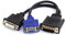Cablecc DMS-59pin Macho a Doble Cable de extensión Divisor Hembra DVI VGA RGB de 15 Pines para Tarjeta gráfica de PC