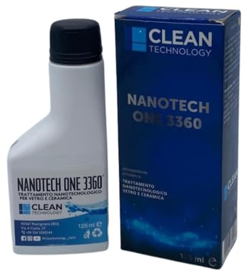 Clean Technology - NanotechOne 3360 da 125 ml. Trattamento Anticalcare Nanotecnologico Permanente per Box Doccia e Parabrezza. Antibatterico per Ceramica.