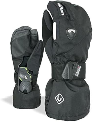 Level Fly - Snowboard Handschuhe, Thermohandschuhe Winter Herren mit Verstellbarem Riemen und Stulpe, Ski- und Winterhandschuhe Herren Wasserdicht, Atmungsaktiv für Snowboard und Skifahren - 1 Paar