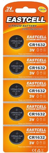 5 x CR1632 3V Lithium Knopfzelle 120 mAh EINWEG Markenware EASTCELL