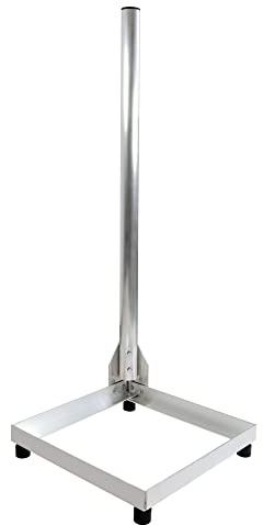 Premium X Balkonständer 40x40cm Aluminium 1m Mast Ø 50mm Eck SAT-Halter für Satelliten-Schüssel Flachdach-Ständer