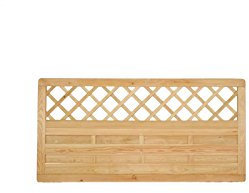 MEIN GARTEN VERSAND Hochwertiger Vorgarten-Zaun Sichtschutz mit Rankgitter aus sibirischer Lärche Taiga im Maß 180 x 90 cm (Breite x Höhe)