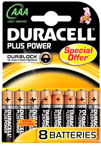 Duracell DURALOCK MN2400 AAA/Micro/LR03 Batterien Sonderangebot (8-er Pack)