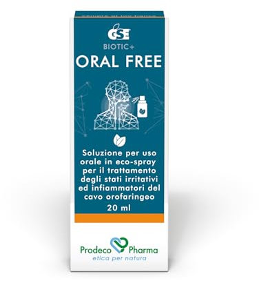 Prodeco Pharma GSE ORAL FREE SPRAY 20 ML - Soluzione Uso Orale Indicata nel Trattamento degli Stati Irritativi e Infiammatori della Cavità Orofaringea