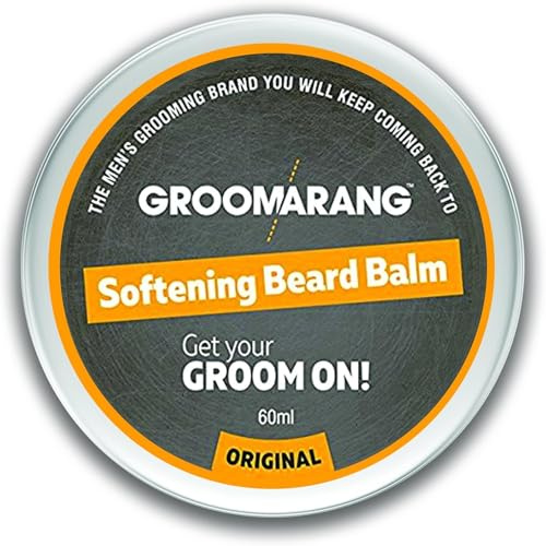 Groomarang Skäggbalsam, mustasch och knopp, 60 ml, främjar hälsosam skäggtillväxt, 100 % naturlig, ekologisk och vegansk