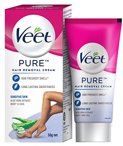 Veet Silk & Fresh Hair Removal Cream, Sensitive Skin - 50 g