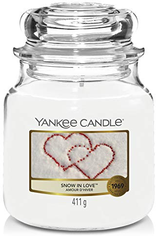 Yankee Candle Kerze im Glas, Wachs, Snow in Love, Mittelgroße