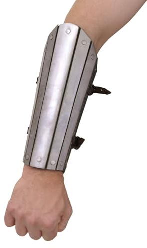 Ulfberth Armstulpe mit Stahlstreifen aus Leder und Stahl ca. 25 cm, einzeln