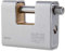 IFAM Candado Acero Endurecido Monobloque Serie Armoured, Rectangular Forma de U, Longitud de 80mm, Gran Nivel de Protección, Seguridad y Resistencia, Cromado, Incluye Llaves