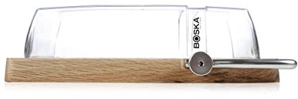 Boska Petit Paris/Käsebrett mit Schneiddraht und Glocke / 30,5 cm/Holz/Kunststoff/Braun