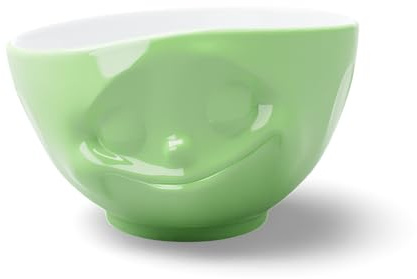 FIFTYEIGHT PRODUCTS / Tassen/Schale „Glücklich“ (Porzellan, 500ml, hellgrün, Made in Germany)