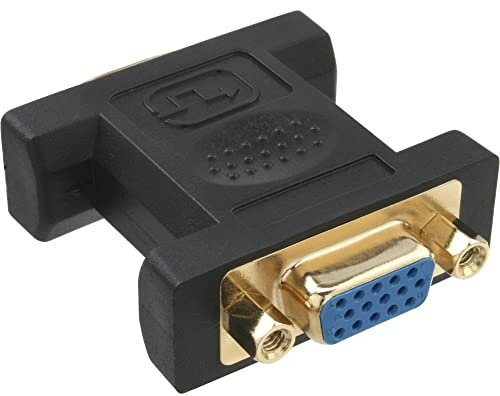 InLine 21786 Adattatore Mini-Gender-Changer, Sub-D 15Poli HD, VGA Femmina a Sub-D 15Poli HD, VGA Femmina, Pin Dorati, Nero