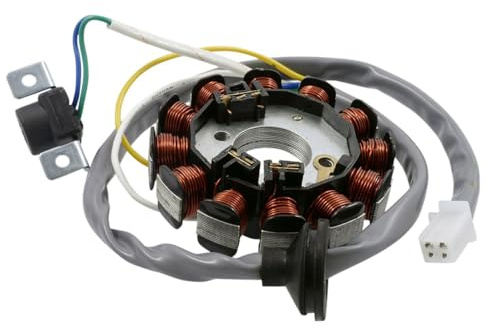 2EXTREME Lichtmaschine 12-polig 108 mm kompatibel mit Yamaha Aerox 50 SA14 | 12-Spulen-Lichtmaschine, 108 mm; kompatibel mit Yamaha Jog R 50 AC, Neos 50, MBK Nitro 50 Cat ab Bj. 2003, BETA Ark 50 LC